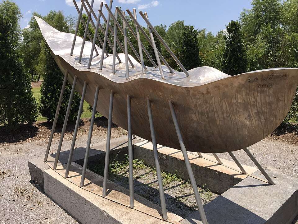 The middle-passage memorial sculpture at Whitney Plantation