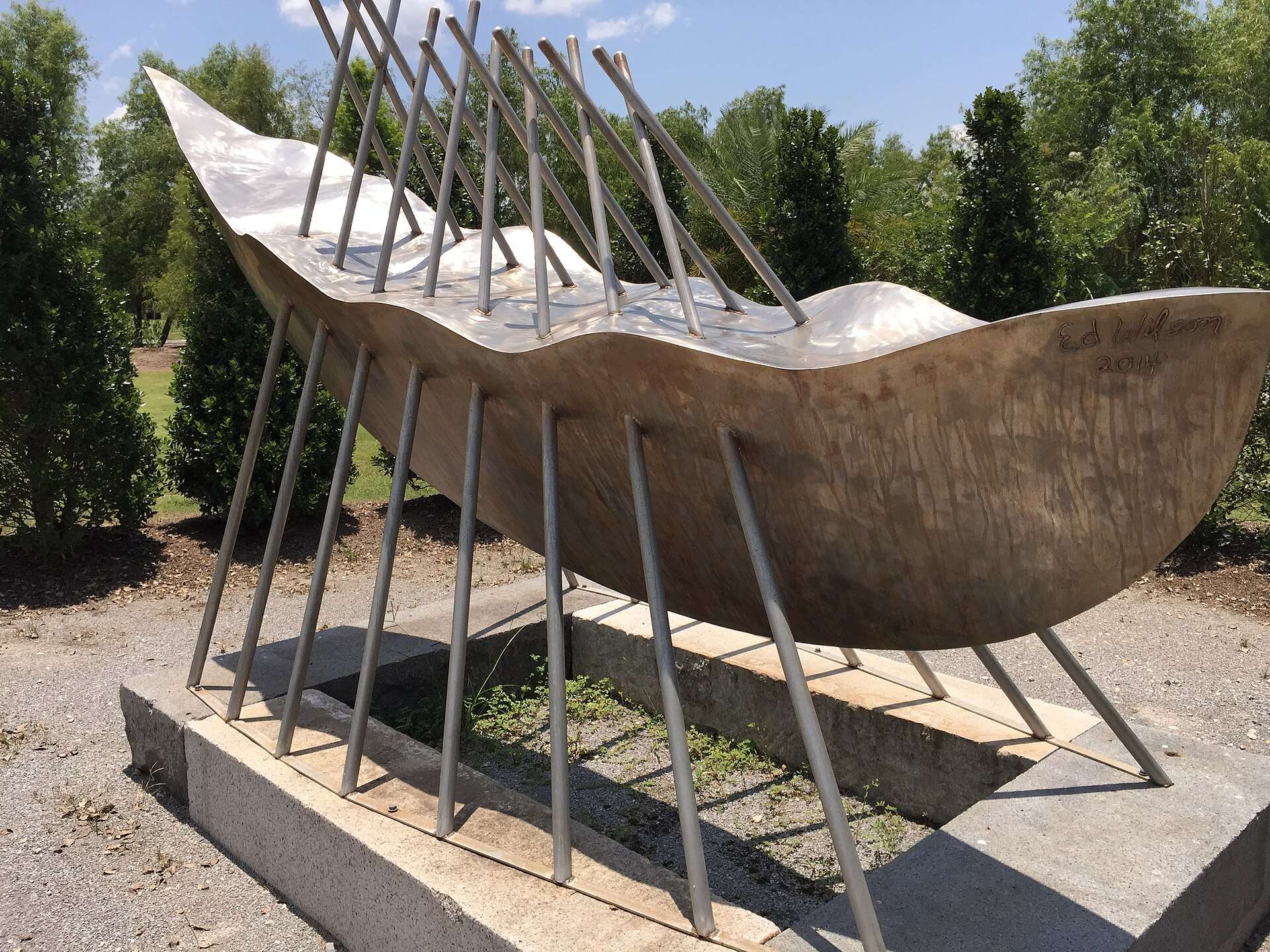 The middle-passage memorial sculpture at Whitney Plantation